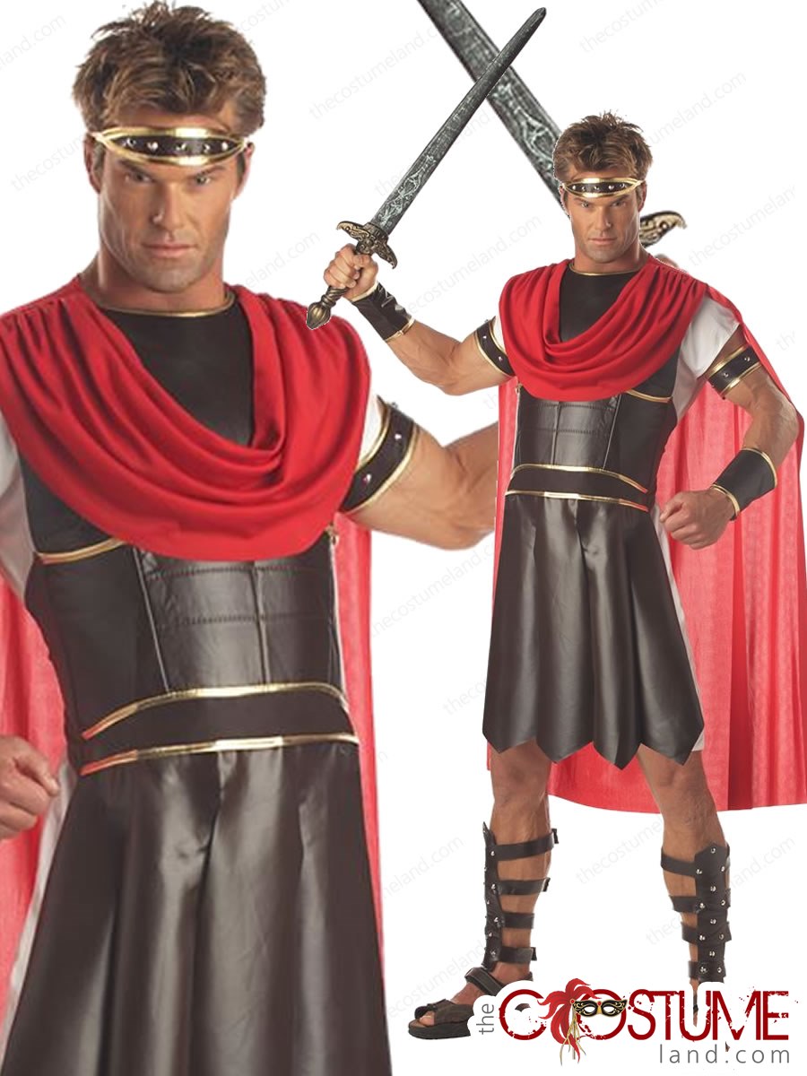 ROMAN GLADIATOR HERCULES WARRIOR ADULT MENS FANCY DRESS HALLOWEEN COSTUME