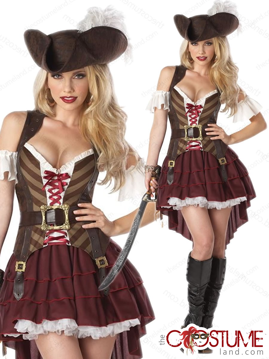 Sexy Swashbuckler Women Pirate Costume Adult Sexy Pirate Lady Halloween Dress  Up | eBay