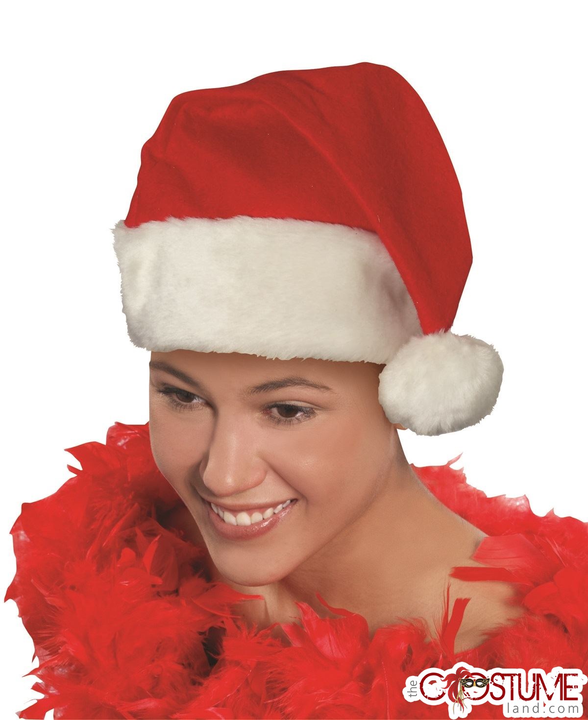 Long Santa Hat Feather Christmas Fancy Dress Costume Accessory Xmas Santa Hats