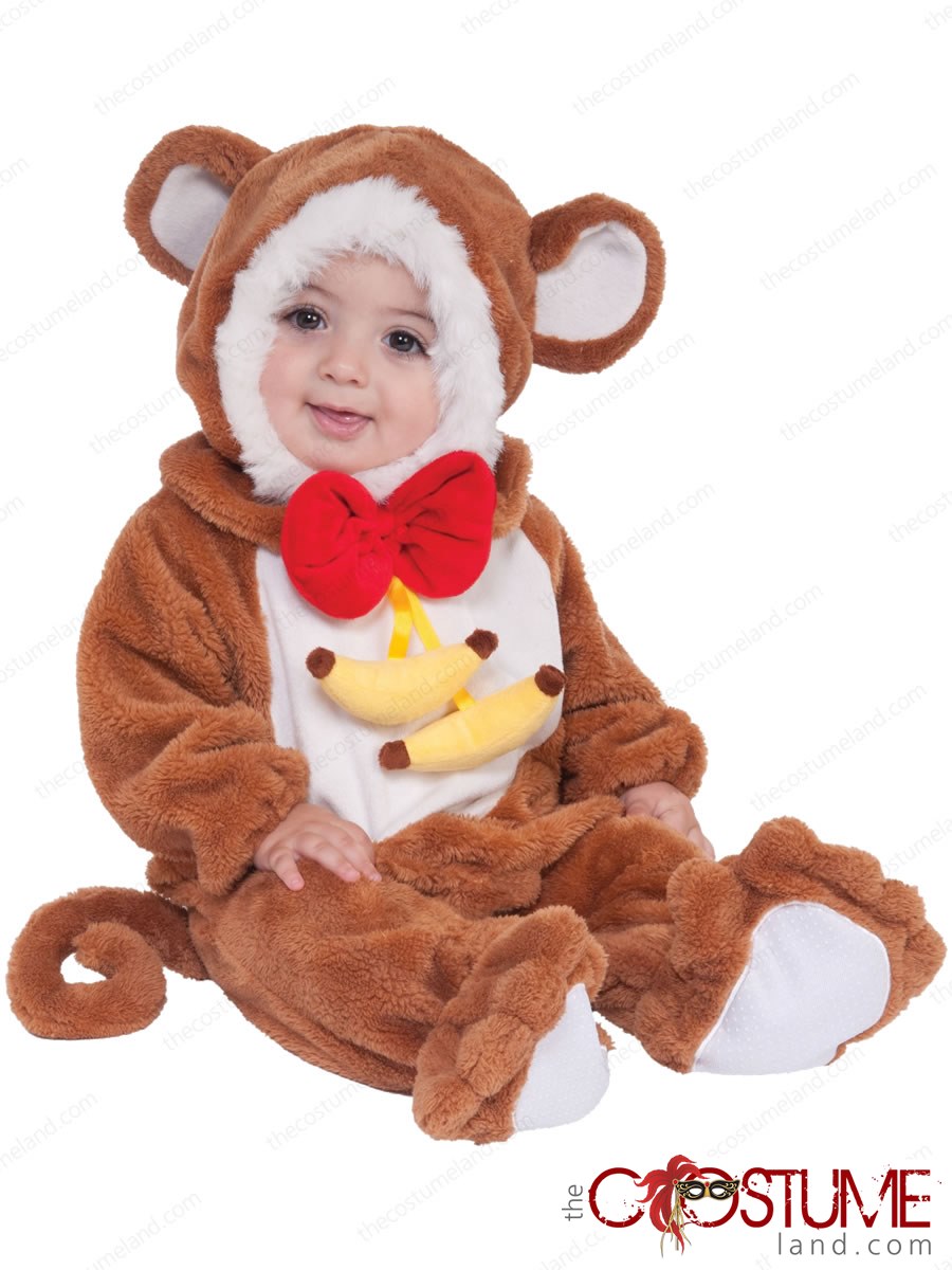 Baby Toddler Little Monkey Fancy Dress Costume Childs Chimp Suit fg