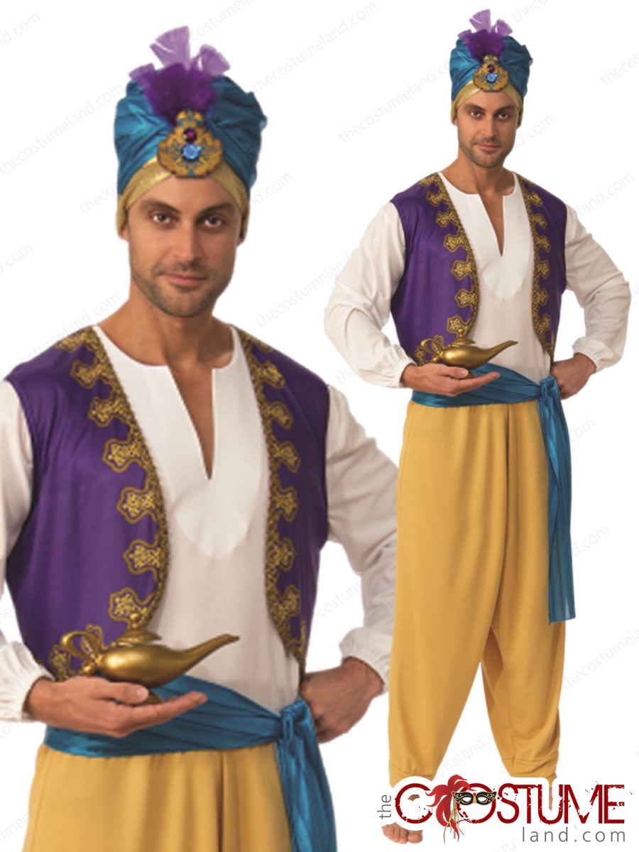 Arab Sultan Men Costume Adult Historical Fancy Dress Up Halloween Party  Outfit | eBay