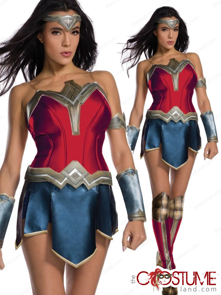 Wonder Woman Costume Superhero Adult Warrior Ladies Cosplay Outfit ...