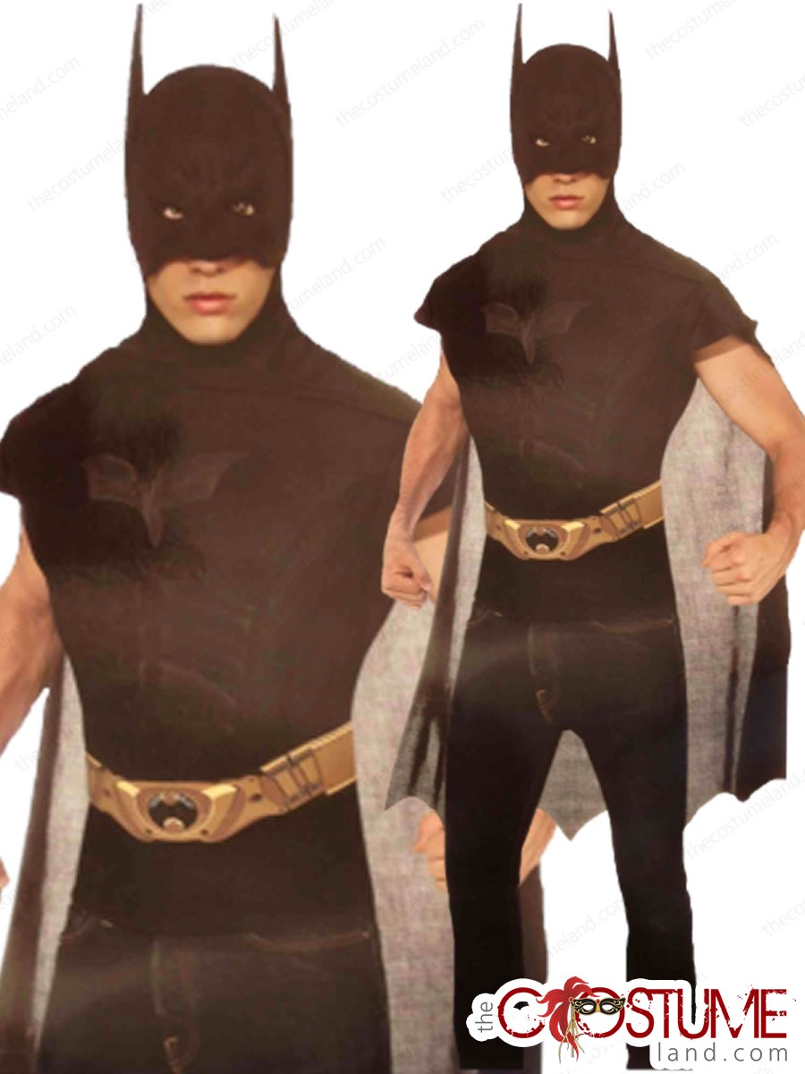 Batman Men Shirt Adult Fancy DC Comic Hero Dress Halloween Outfit  Accessories | eBay