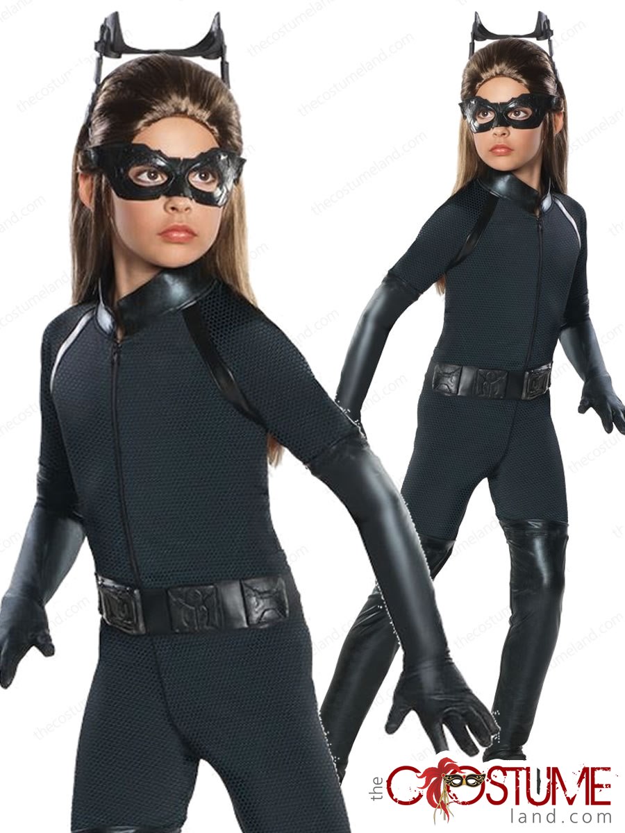 Catwoman Girls Batman The Dark Knight Deluxe Costume Kids DC Hero Comic  Child | eBay