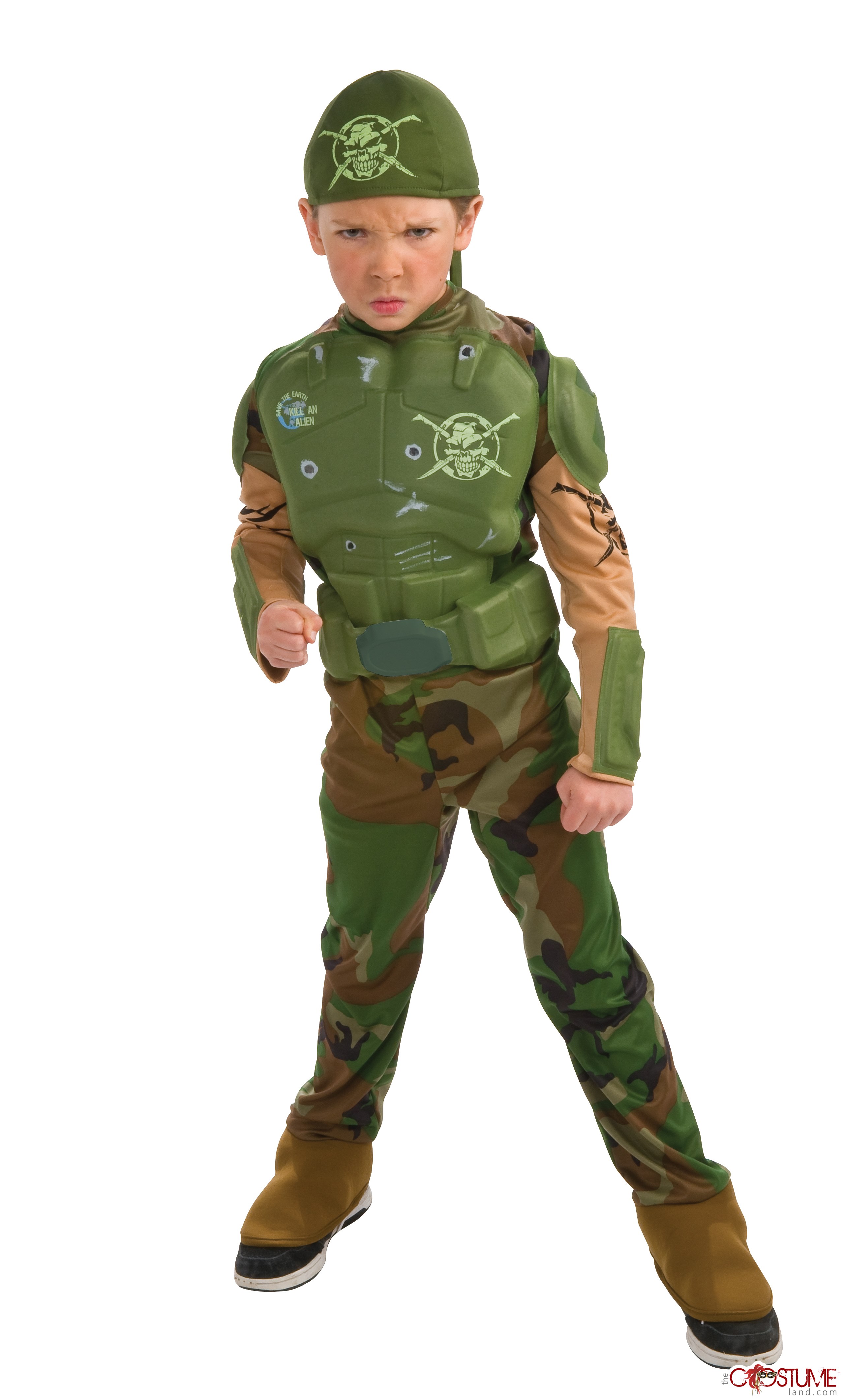 Combat Marine Boys Costume Kids Military Police Army Outfit Fancy