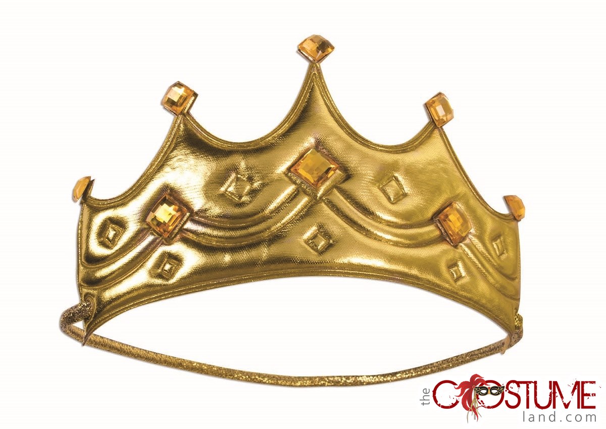 10 PACK OF GOLD KING CROWN FANCY DRESS ACCESSORIES