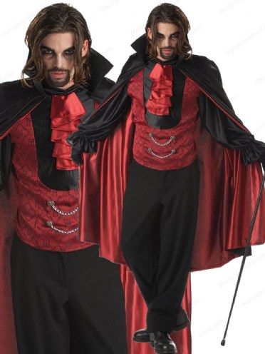 COUNT BLOODTHIRST VAMPIRE ADULT MENS FANCY DRESS HALLOWEEN COSTUME