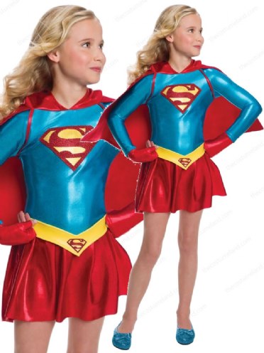 Child Licensed Supergirl Party Outfit New Fancy Dress Costume Kids Girls BN